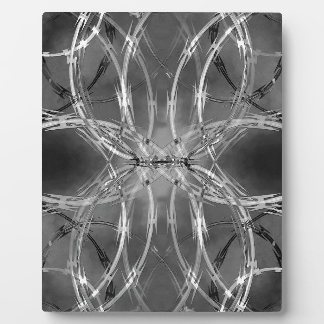 Razordraht gegen dunkle Wolken Fotoplatte (Vorderseite)