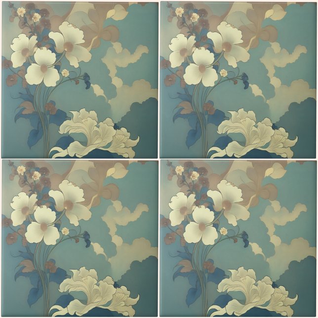 Razzle at Dawn Keramikfliese (Razzle at Dawn Ceramic Tile
(Four by Four)
)