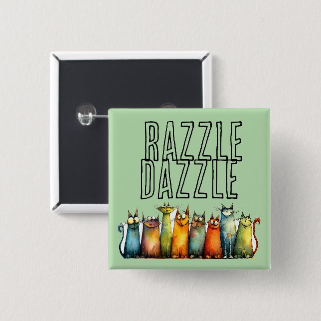 Razzle Dazzle Knopf Button (Vorne & Hinten)