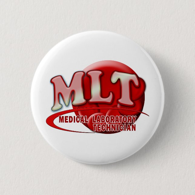 RBC MLT LABORswoosh-LOGO - MED-LABRADOR TECH Button (Vorderseite)
