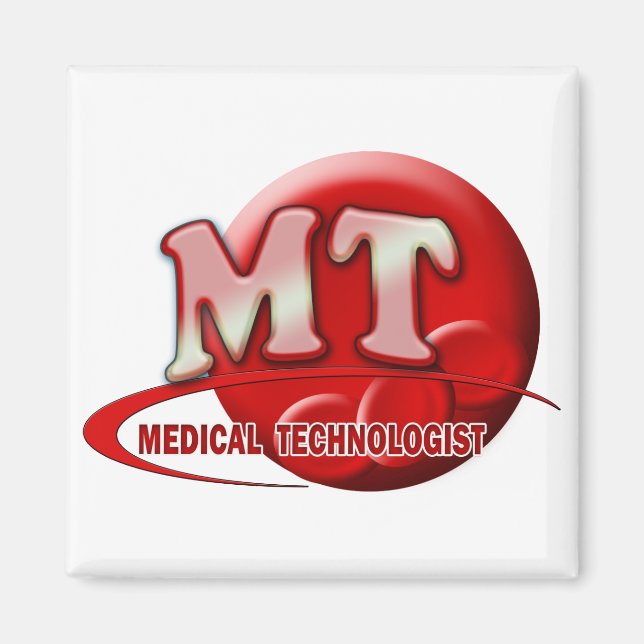 RBC MT LABORATORY SWOOSH LOGO - MEDIZINTECHNIK MAGNET (Vorne)