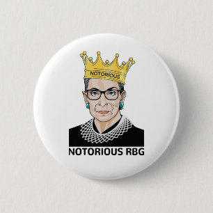 RBG BLACK - Ruth Bader Ginsburg Button