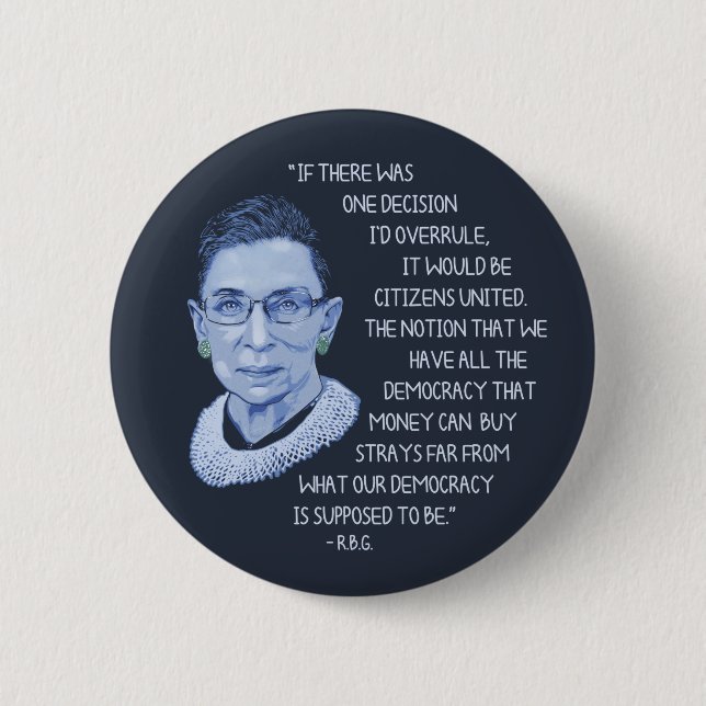 RBG Citizens United Button (Vorderseite)