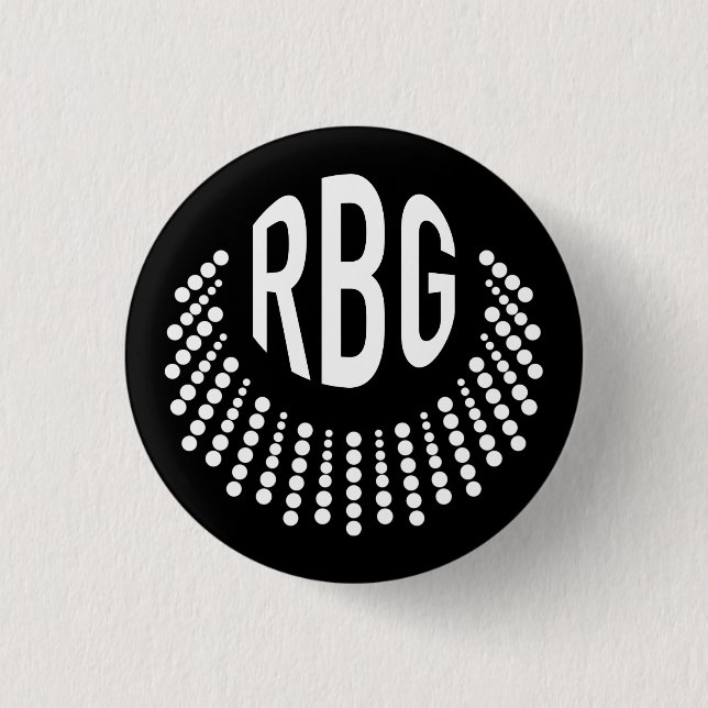 RBG Dissent Necklace | Button | Schwarz (Vorderseite)