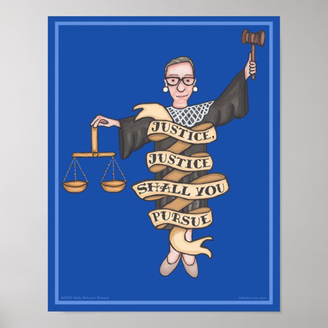 RBG "Gerechtigkeit, Gerechtigkeit und Verfolgung"  Poster (Vorne)