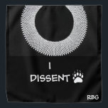 RBG I Dissent Pet Bandana Halstuch<br><div class="desc">Ein Accessoire für unsere wütenden Freunde,  die ihre Frische und Unabhängigkeit zeigen!</div>