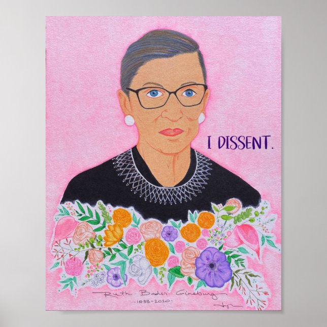 RBG "I Dissent." Poster (Vorne)