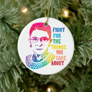 RBG kämpft für die Dinge, die Ihnen am Herzen lieg Keramik Ornament