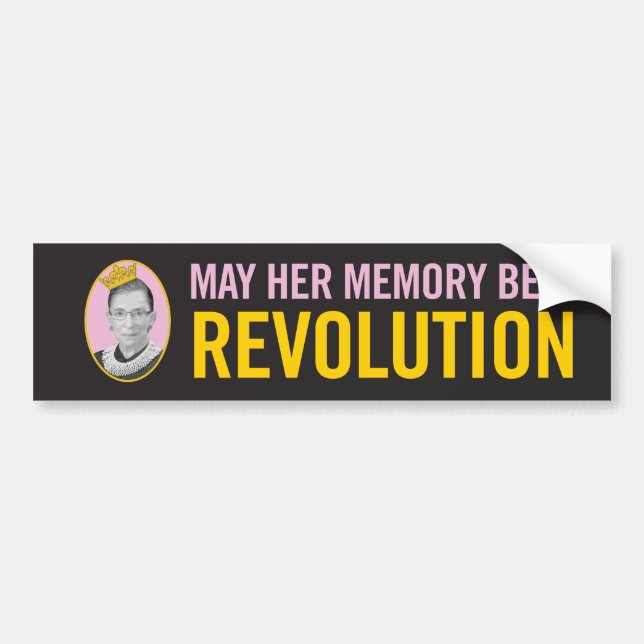 RBG / Kann ihr Gedächtnis eine Revolution sein? Autoaufkleber (Vorne)