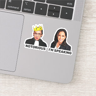 RBG Notorious Kamala Harris Ich spreche Aufkleber