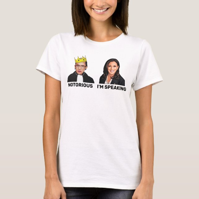 RBG Notorious Kamala Harris Ich spreche T-Shirt (Vorderseite)