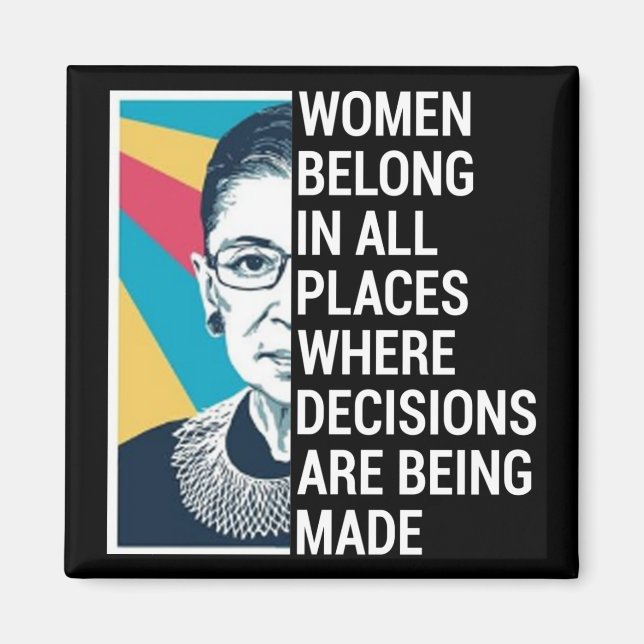 Rbg Quotes, Ruth Bader Ginsburg Zitat Magnet (Vorne)