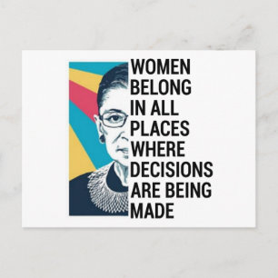 Rbg Quotes, Ruth Bader Ginsburg Zitat Postkarte