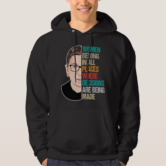 RBG, RBG Quote, Ruth Bader Ginsburg Hoodie (Vorderseite)