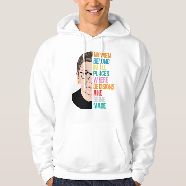 RBG, RBG Quotes, Ruth Bader Ginsburg Hoodie (Vorderseite)