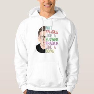 RBG Ruth Bader Ginsburg fragil wie eine Blume Hoodie