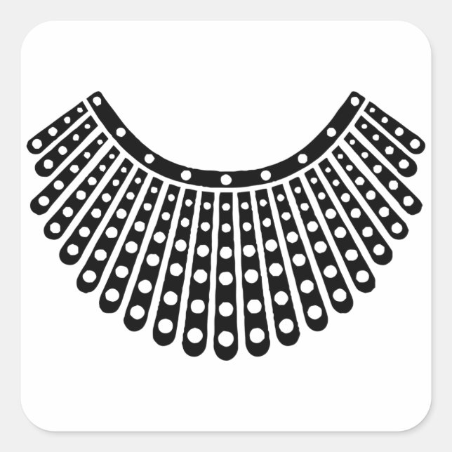 RBG Ruth Bader Ginsburg Glitzer Favorite Collar Quadratischer Aufkleber (Vorderseite)