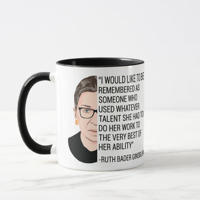 RBG Ruth Bader Ginsburg Tribut RIP Tasse (Links)