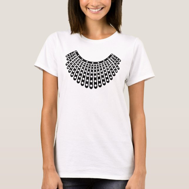 RBG Ruth Bader Ginsburg Verleger Collar T-Shirt (Vorderseite)