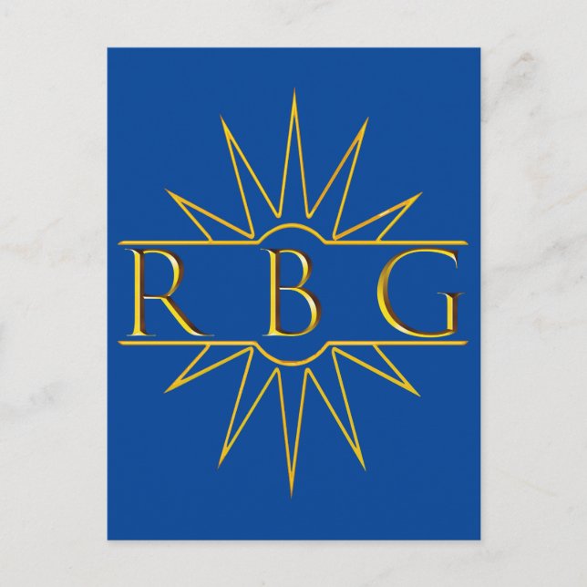 Rbg Sweat Golden Design Postkarte (Vorderseite)