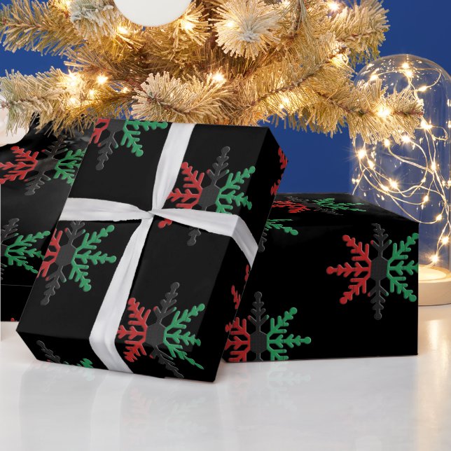 RBG UNIA Afrikanisch-amerikanischer Kwanzaa Schnee Geschenkpapier (Feiertage)