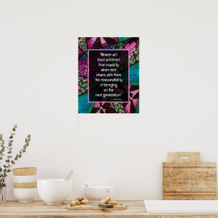 RBG-Weisheit Ruth Bader Ginsburg Feministische Zit Poster