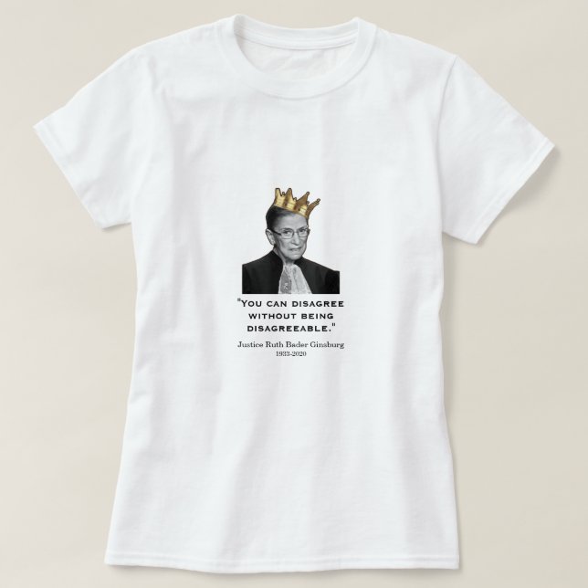 RBG, Zitat, weiß T-Shirt (Design vorne)