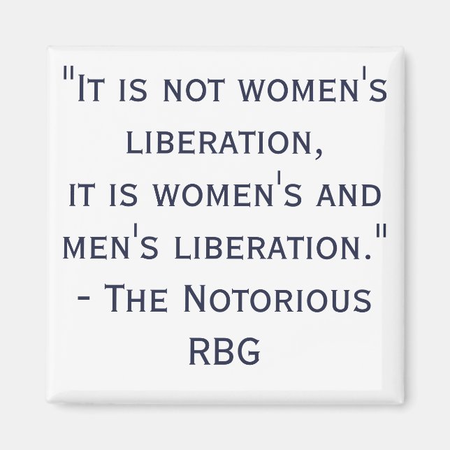 RBG-Zitat zur Befreiung von Frauen Magnet (Vorne)