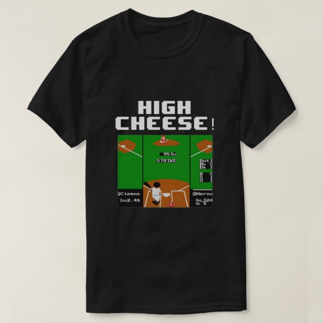 RBI Baseball High-Käse Retro Spiel essenziell T-Shirt (Design vorne)