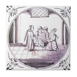 RBT15 Delft biblisches Mangan-rote Keramik-Fliese Fliese