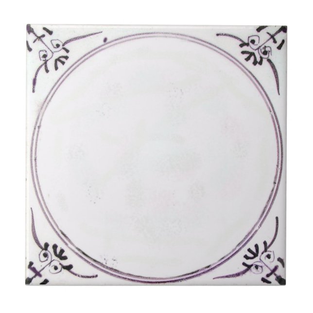 RBT18 Delft biblisches Mangan-rote Keramik-Fliese Fliese (Vorderseite)