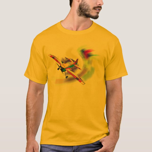 RC AERO SPORT-FLUGZEUG AUF WELLE T-Shirt (Vorderseite)
