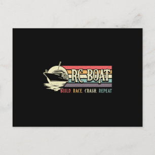 RC Boat Build Race Crash Repetiermodell RC Boats Postkarte