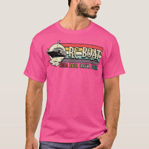 RC Boat Build Race Crash Wiederholen Remote Vintag T-Shirt