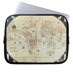Rc C 2487 Karte der Welt, entworfen von Sebastien Laptopschutzhülle