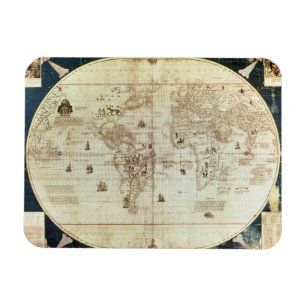 Rc C 2487 Karte der Welt, entworfen von Sebastien Magnet