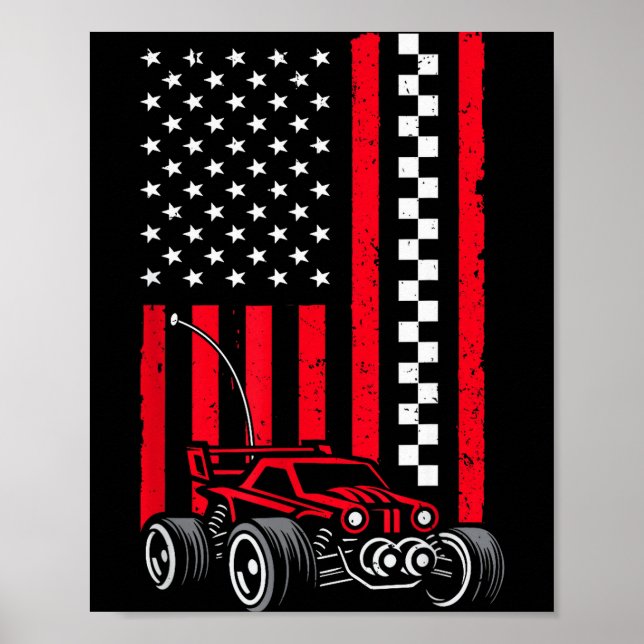 Rc Car Art For Men Women Kids Rc Racing Truck Rc C Poster (Vorne)