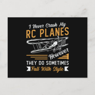 RC Flugzeug Pilot Flugzeug I nie abstürzen meine R Postkarte