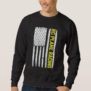 Rc Flugzeug Racing American Flag Radio Controlled  Sweatshirt