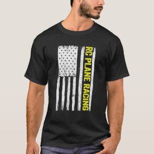 Rc Flugzeug Racing American Flag Radio Controlled  T-Shirt
