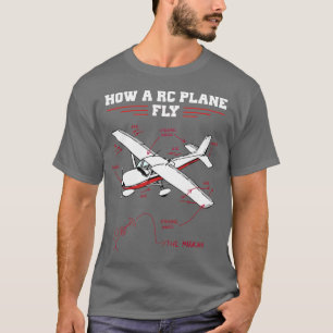 RC Flugzeug Remote Controlled Model Funny Diagramm T-Shirt