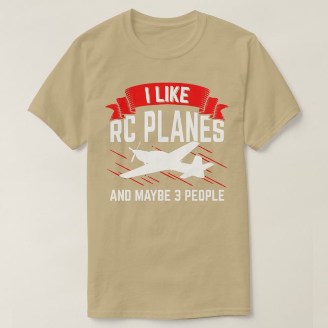 RC-Flugzeug Remote Radio Kontrolle Kontrolliertes  T-Shirt (Design vorne)