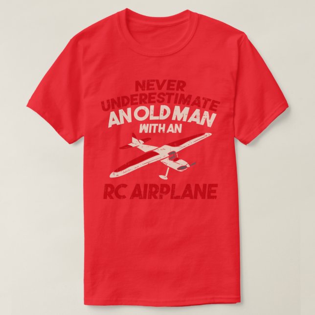 RC Flugzeug Remote Radio Kontrolle Kontrolliertes  T-Shirt (Design vorne)