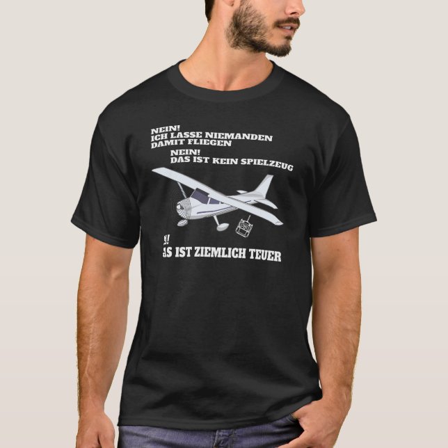 RC Flugzeugmuster für Modellbauer T-Shirt (Vorderseite)