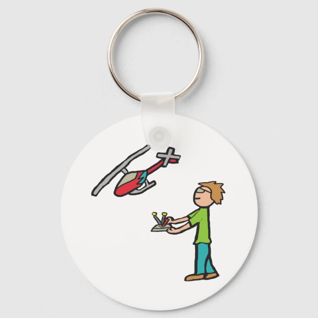RC-Hubschrauber-Fliegen Schlüsselanhänger (Vorderseite)