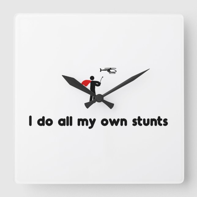 RC Hubschrauber-Held Quadratische Wanduhr (Vorderseite)