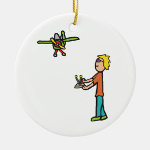 RC Modellflugzeug Flug Keramik Ornament