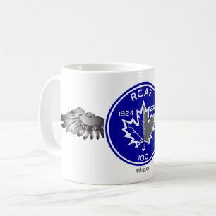 RCAF 100 Vintag-Graue Logo-Tasse Kaffeetasse