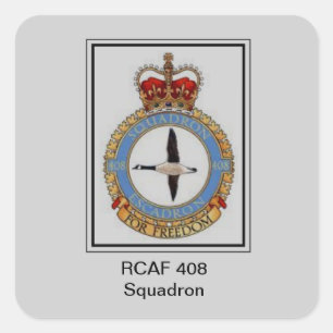 RCAF 408 QUADRATISCHER AUFKLEBER
