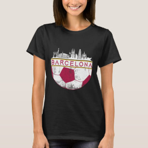 Rcelona Stadt Skyline Fußball Sport Fans Cool T-Shirt